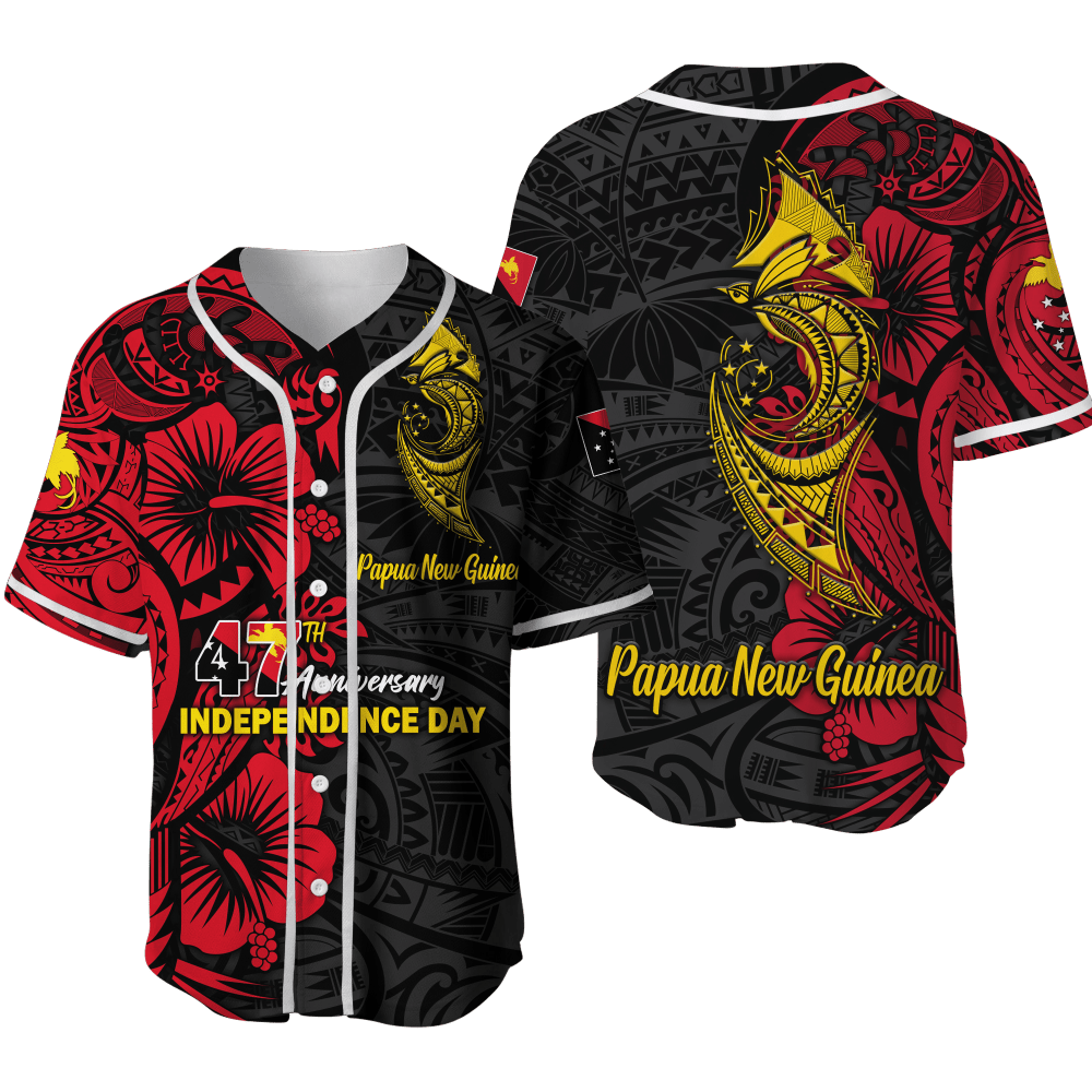47th independence day of papua new guinea celebrate with a bird of paradise baseball jerseybsj 428 wzp37