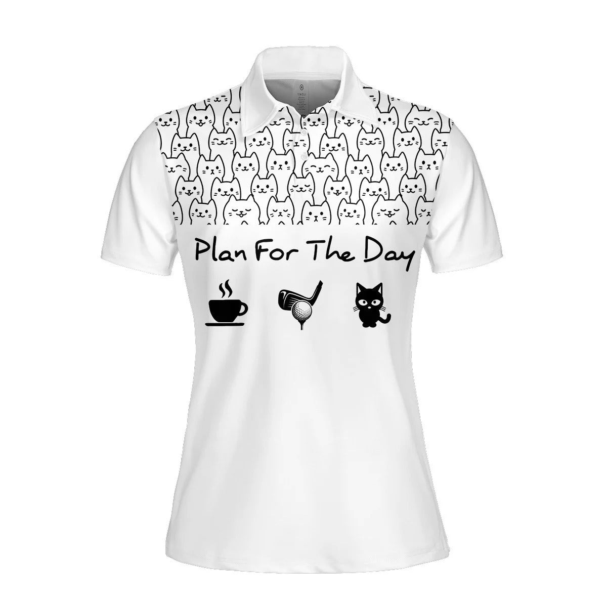 a schedule of coffee golf and cat women polo shirt for women golfers as a gift gp451 goxoc