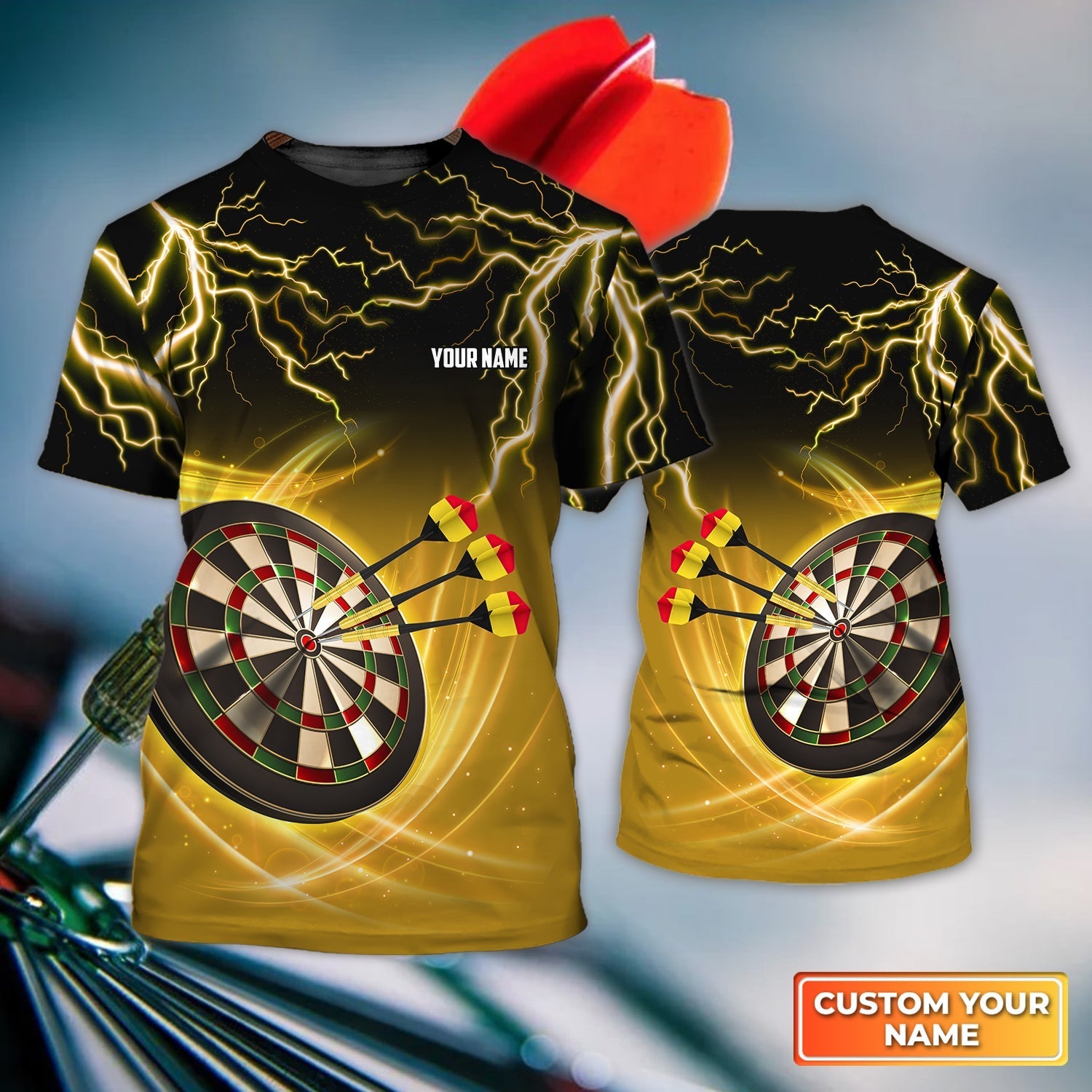 Happiness Is A Tight Threesome shirt, Personalized Name 3D Tshirt For Darts Player – DT179