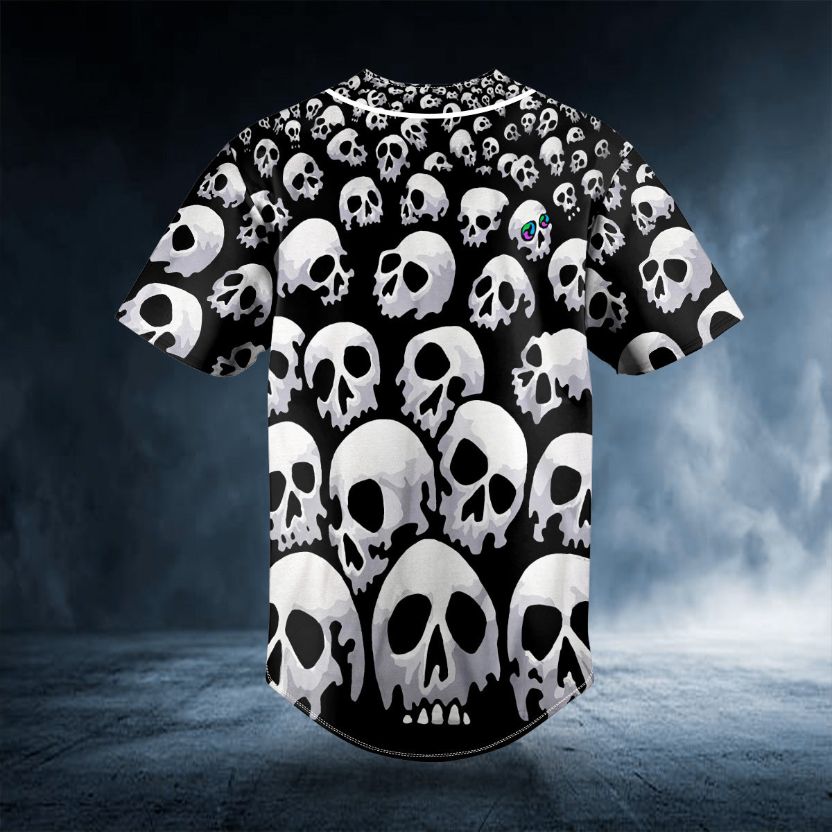 black and white pattern skull custom baseball jersey bsj 939 edf5g