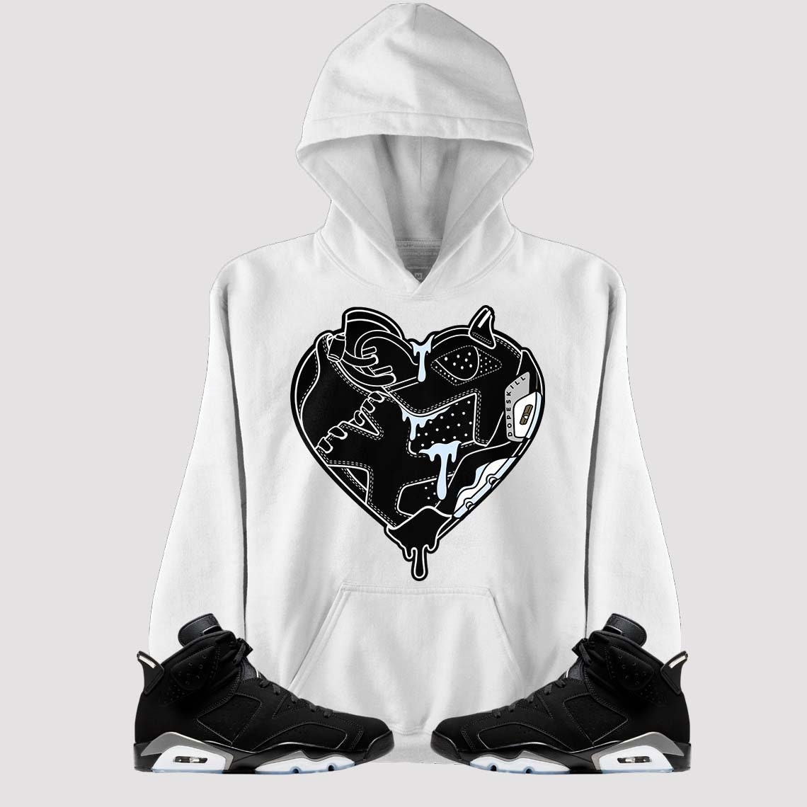 black metallic chrome 6s l unisex hoodie heart jordan 6 graphic nbe7c