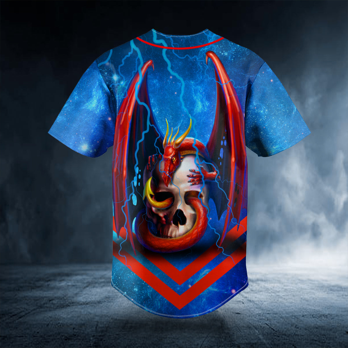 blue tentacle dragon skull custom baseball jersey bsj 1013 so5ww