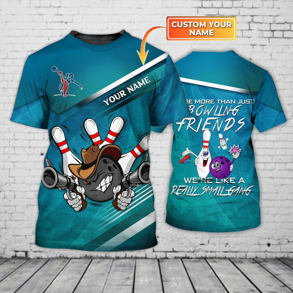 Bowling Enthusiast’s Gift: Custom 3D Bowling Shirts Personalized with Name – BT151