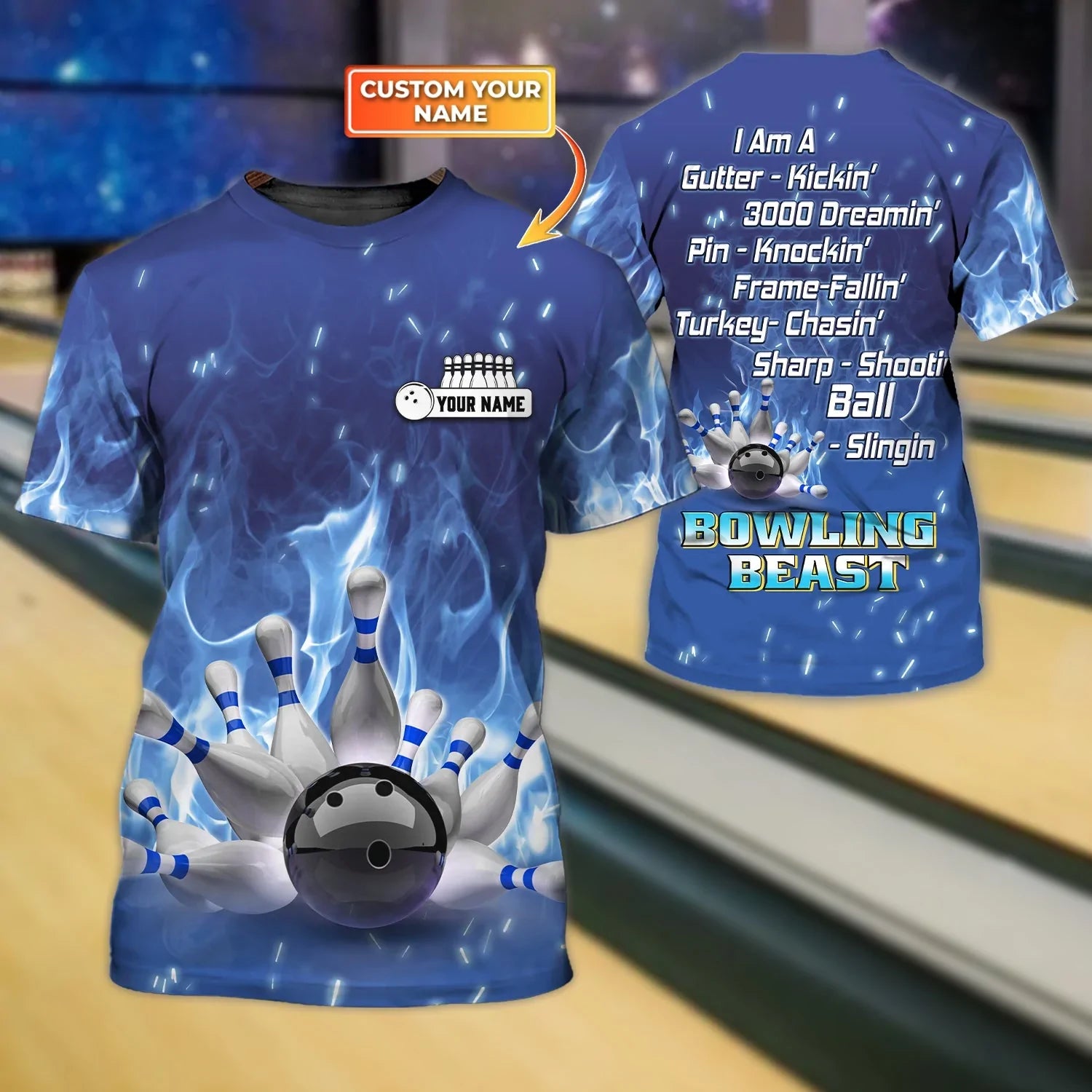 Bowling Shirts for Enthusiasts: Customized 3D All-Over Printed Tshirt as a Gift – BT004