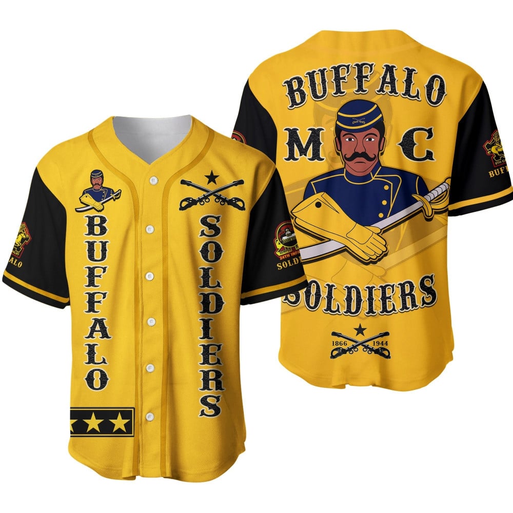 bsmc club buffalo soldiers baseball jersey motorcycle apparelbsj 485 xod23