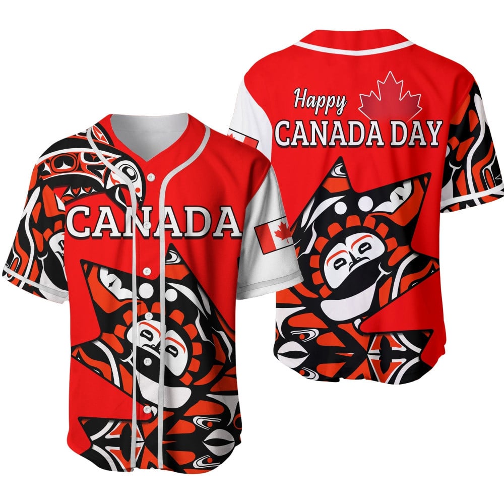 canadian haida baseball jersey with maple leaf designbsj 452 lc7yi