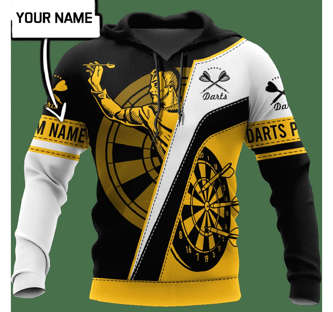 Custom Name 3D Printed Pullover Hoodie for Darts Enthusiasts, Suitable for Men and Women – DHD017