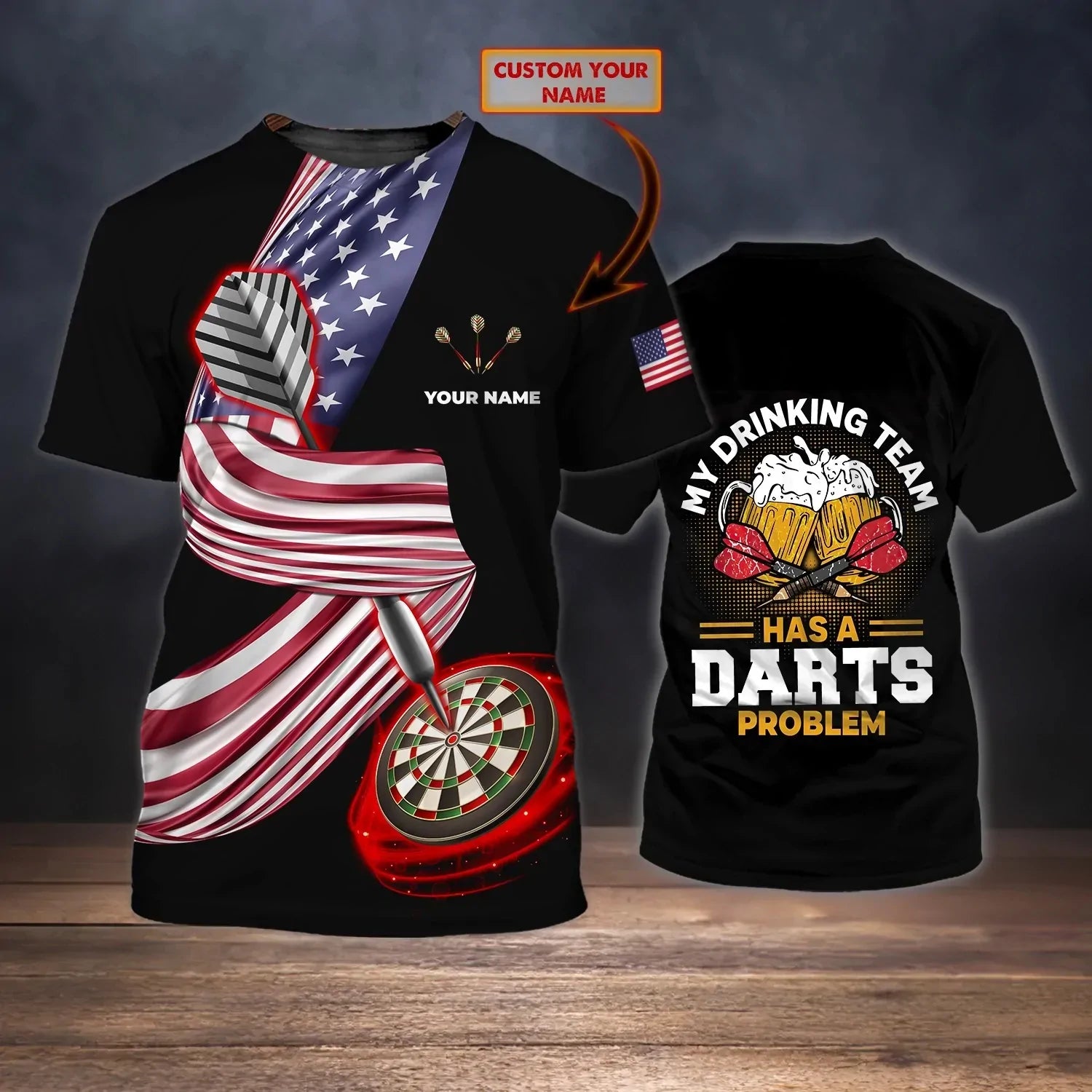 3D All Over Printed Dart Shirt For Men, Born To Play Dart T Shirt, Gifts For Darts Players, Dart Gift – DT087
