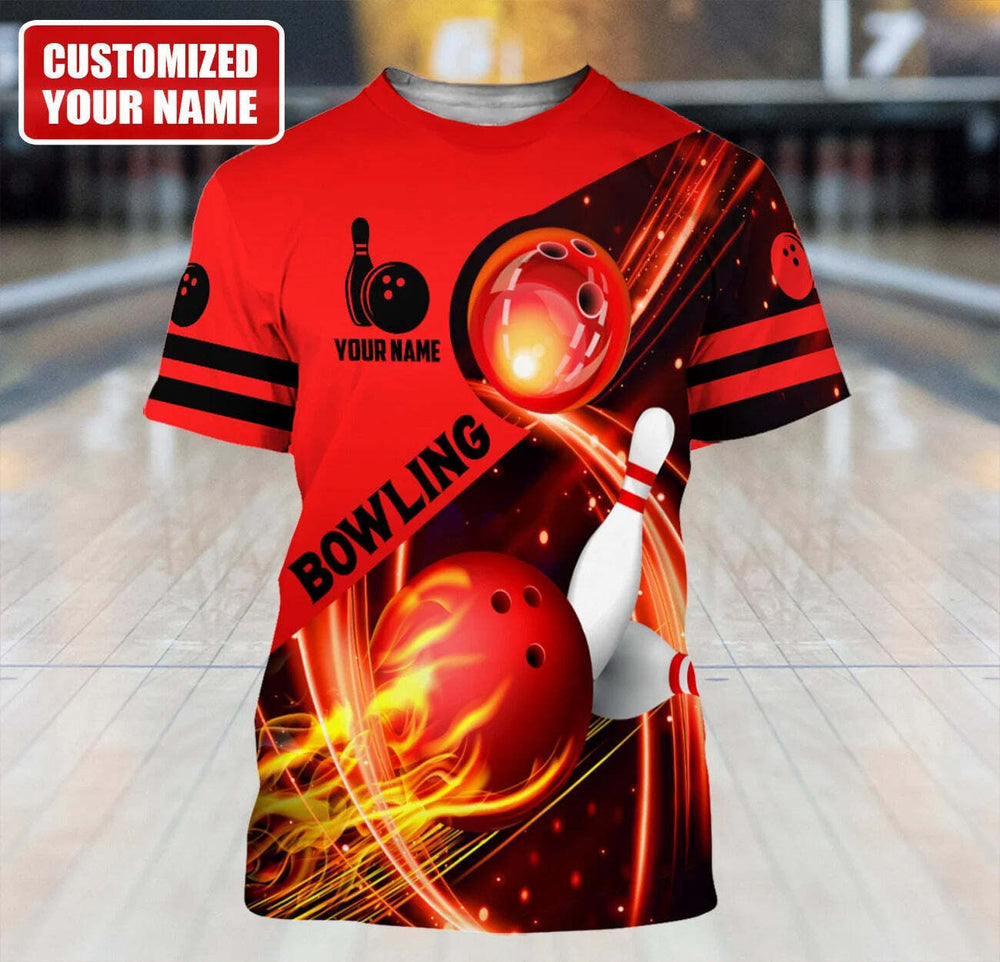 Customized Unisex T-Shirts with 3D All-Over Print for Bowling Enthusiasts – BT165