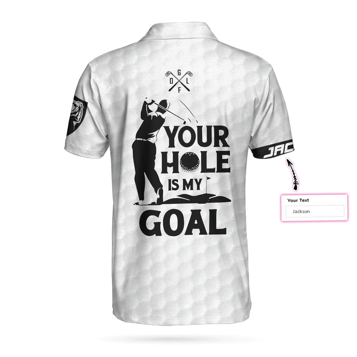 customized white american flag polo shirt perfect golf shirt for men with your hole is my goal design gp433 t7zgy