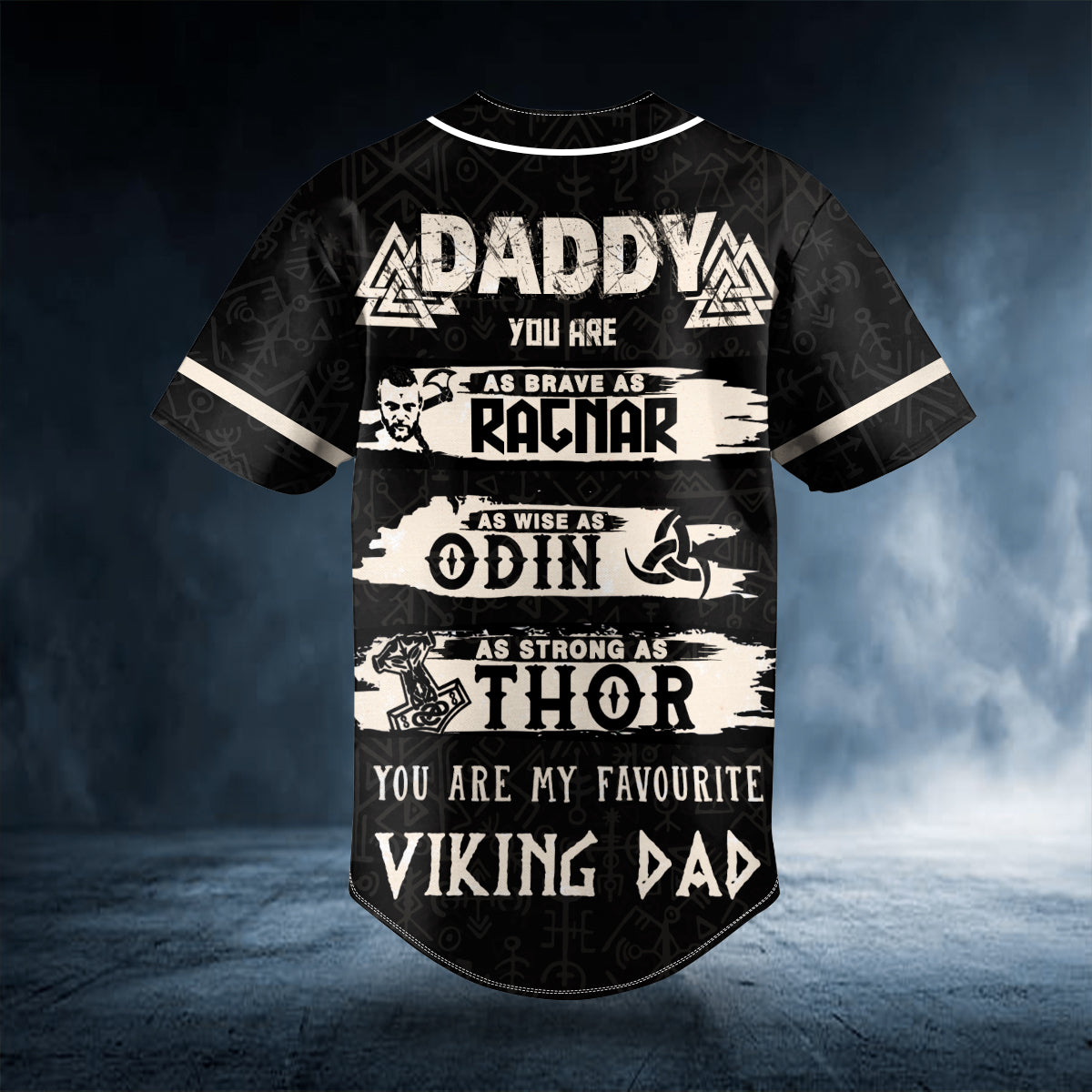 Daddy You Are As Brave As Ragnar Viking Custom Baseball Jersey | BSJ-879