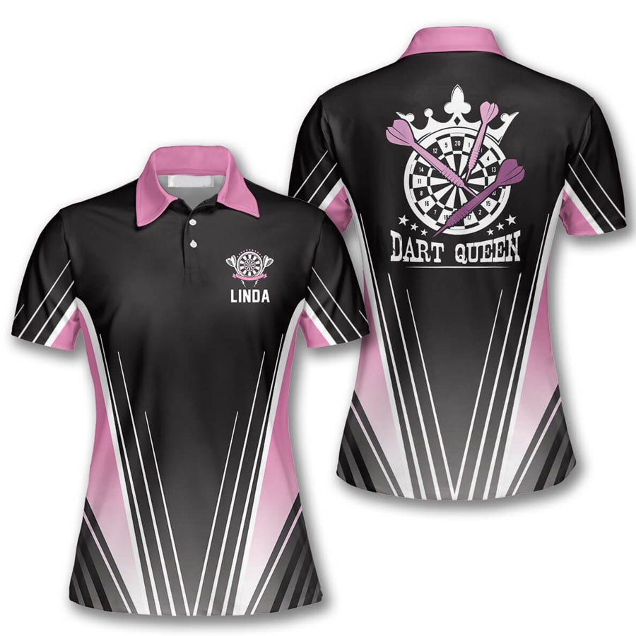 dart queen black pink custom darts shirts for women darts team player uniform darts shirt for ladies dt038 p07ax