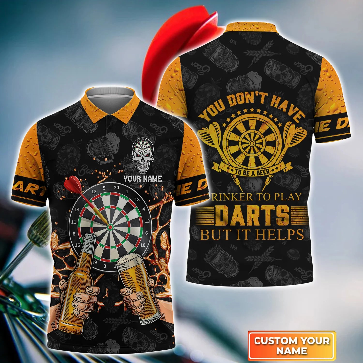 Dart Team Shirts: Perfect for Non-Beer Drinkers Who Love Playing Darts and Polo – DP116