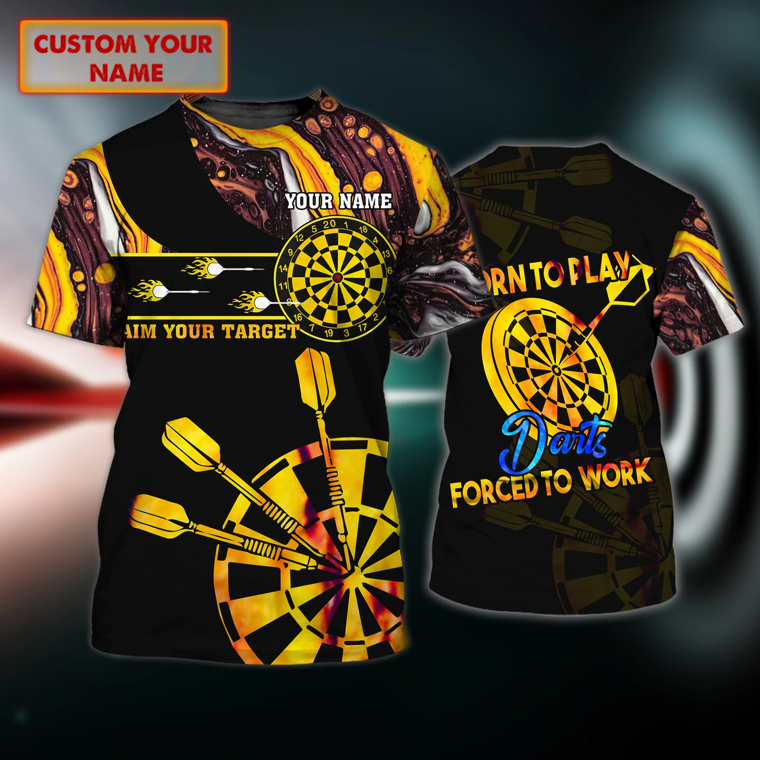 Darts and Beer 3D T-shirt, Personalized Name 3D T-Shirt for Men – DT130