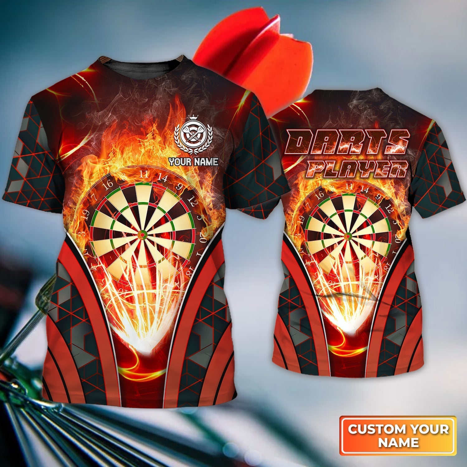 Gift for Darts, Personalized Name 3D Tshirt For Darts Player – DT176
