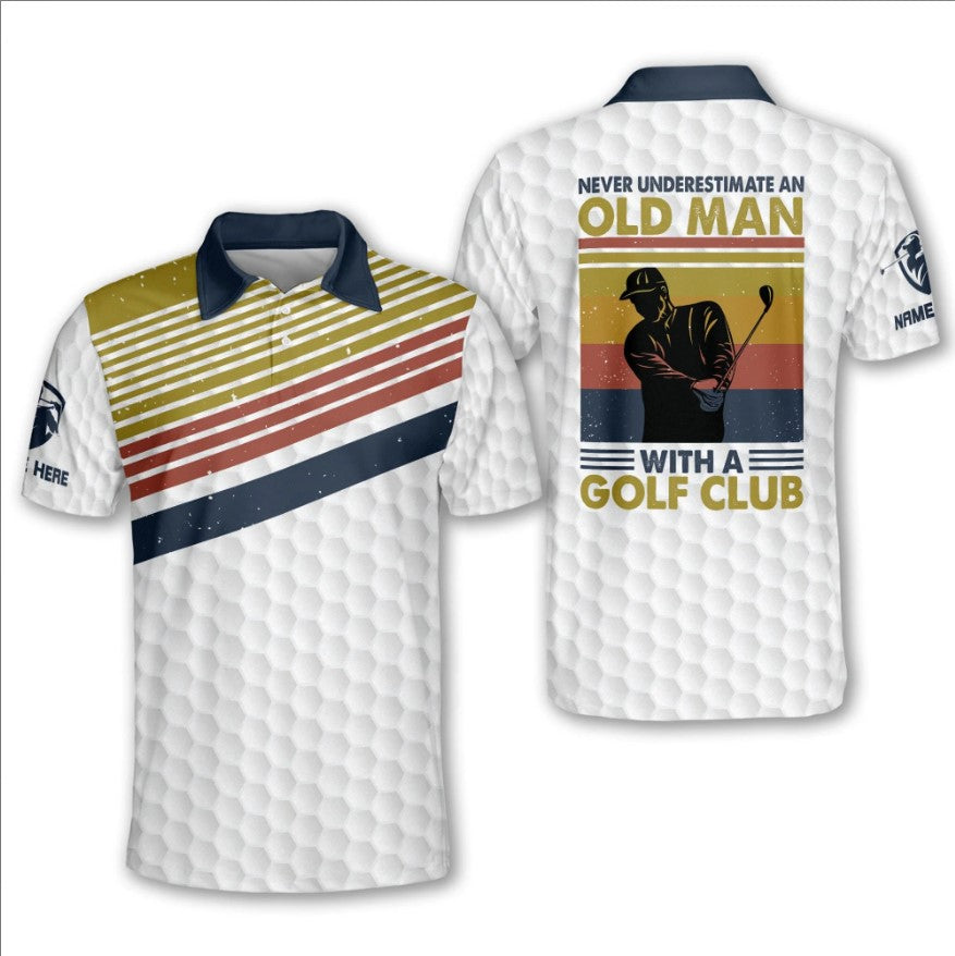 Customized Polo Shirt with American Flag Design for Men’s Golf Team, Ideal Gift for Golfers – GP395