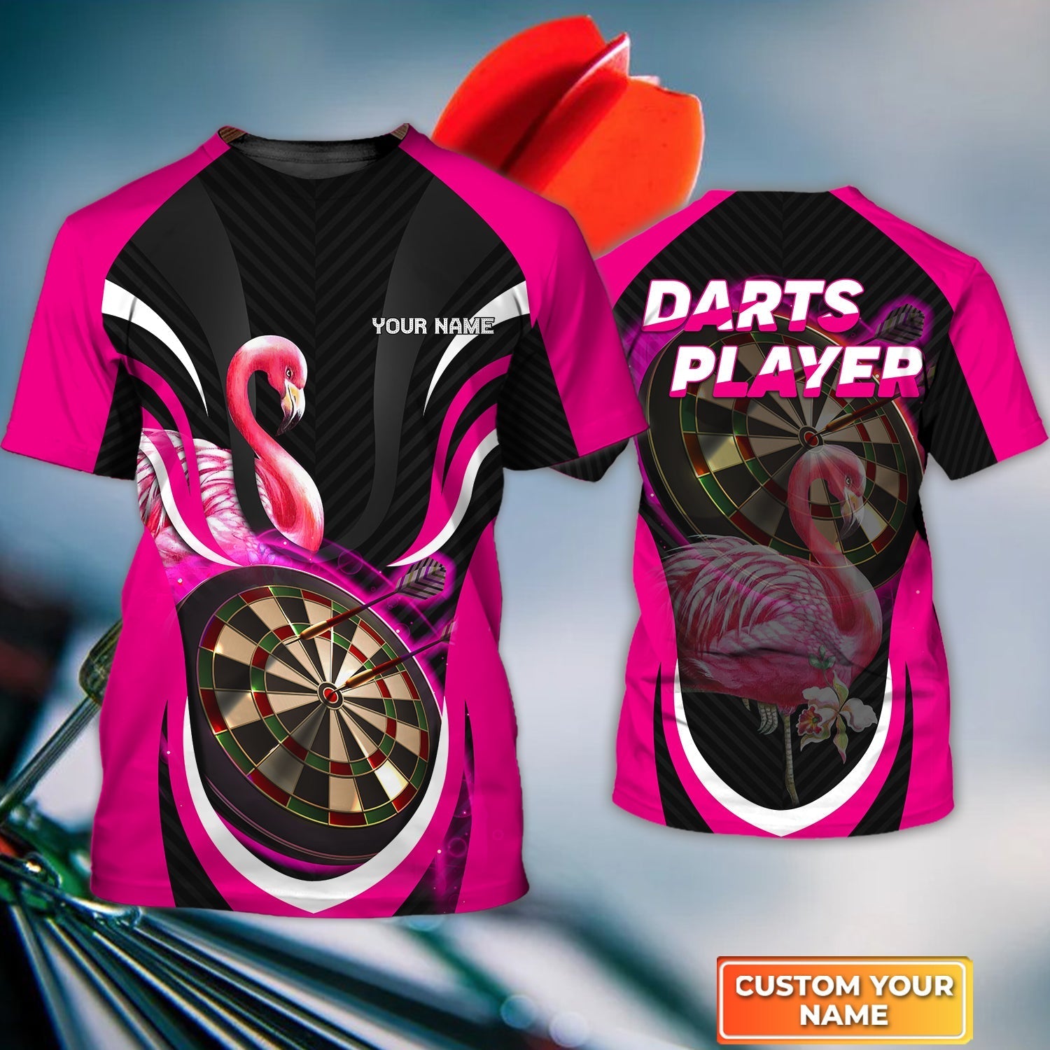 Dartboard Whirlpool Personalized Name 3D Tshirt For Darts Team Player , Dart Game Shirt, Dart Player Shirt – DT205