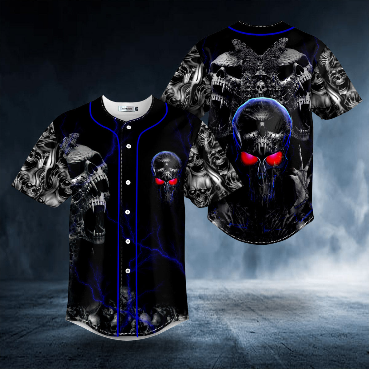 Ghost Rider Fire Skull Baseball Jersey | BSJ-552