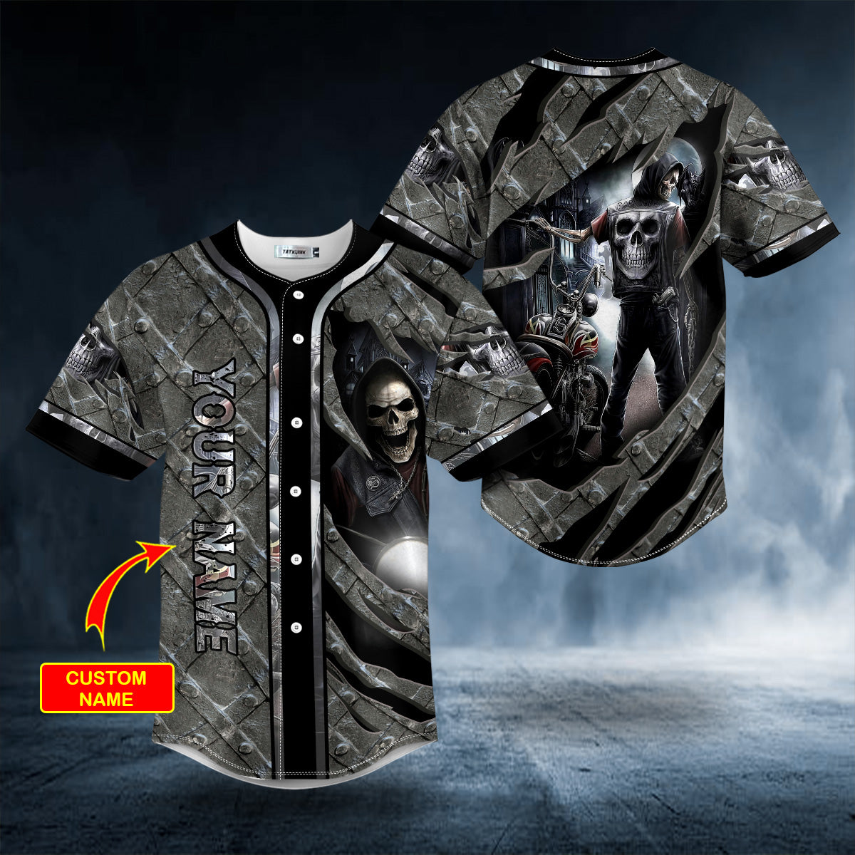Ghost Rider Skull Custom Baseball Jersey | BSJ-1129