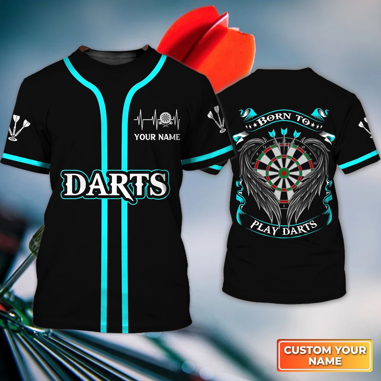 American Darts Player Personalized Name 3D Tshirt For Darts Player – DT182