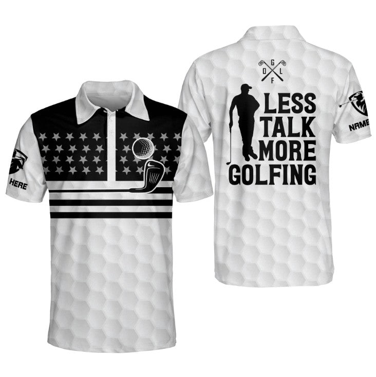 Golfer sporting an eccentric Smoke Golf Polo Shirt – GP308