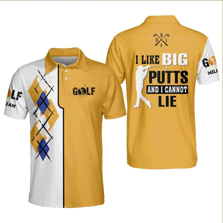 Golf Polo Shirt for Men Who Love Big Putts: The Perfect Gift for Golf Players – GP350