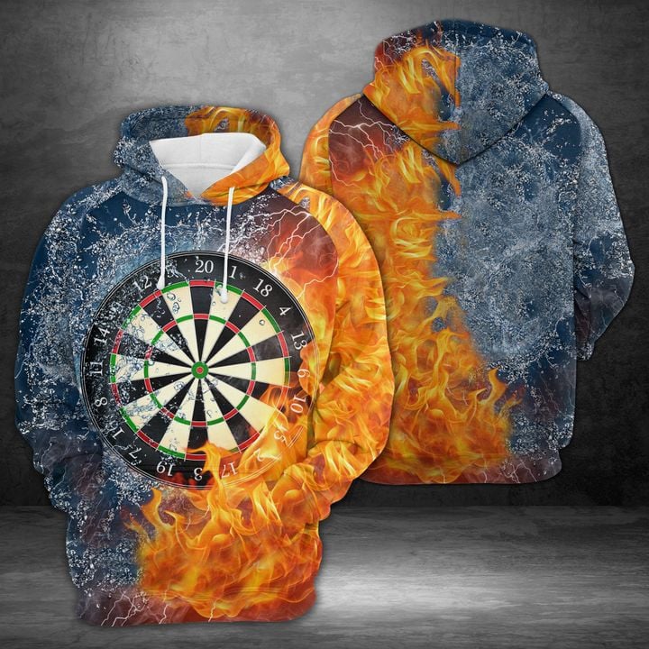 Hoodie with All Over Print of Incredible 3D Darts – DHD012