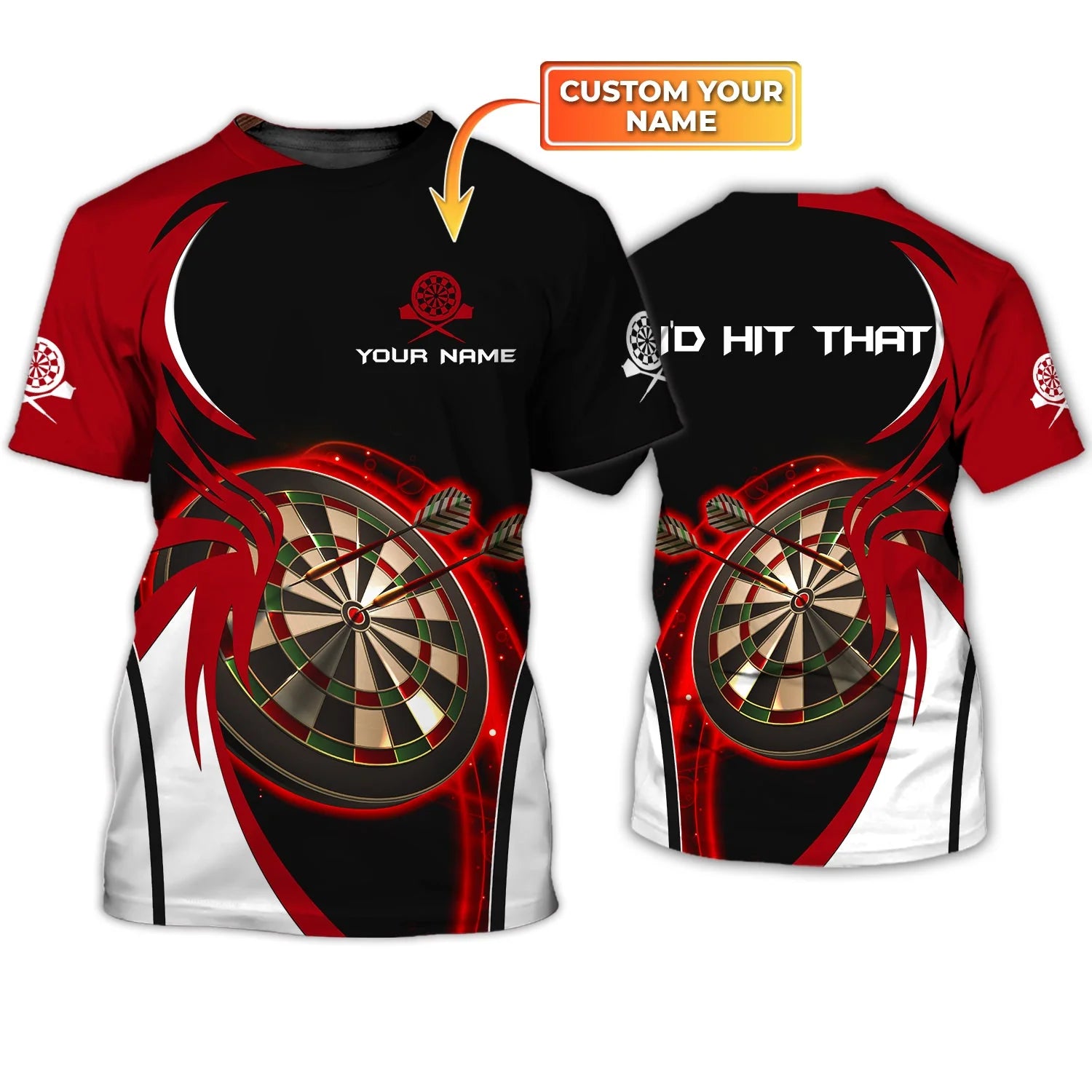 id hit that dart personalized name 3d tshirt gift for dart player dt070 qmzn5
