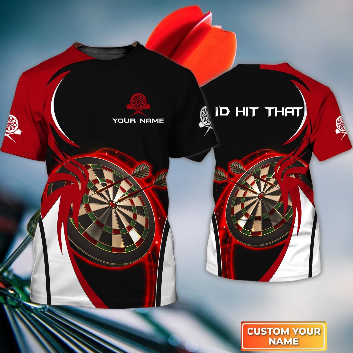 Dartboards Personalized Name 3D Tshirt For Darts Player – DT151