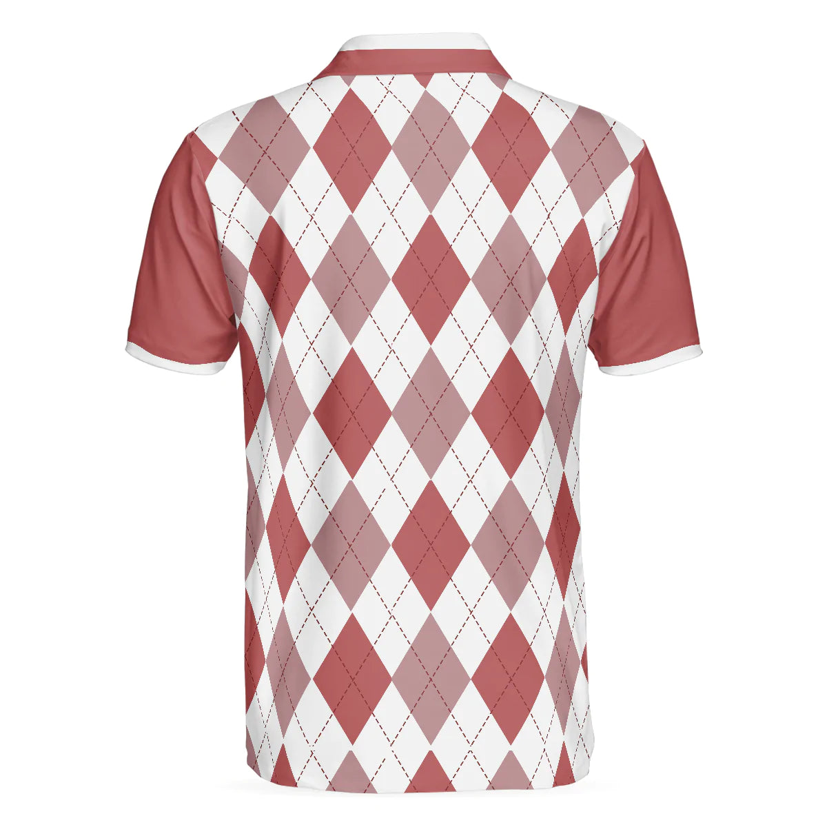 king of the golf course red argyle pattern skeleton mens polo shirt gp371 hwwzj