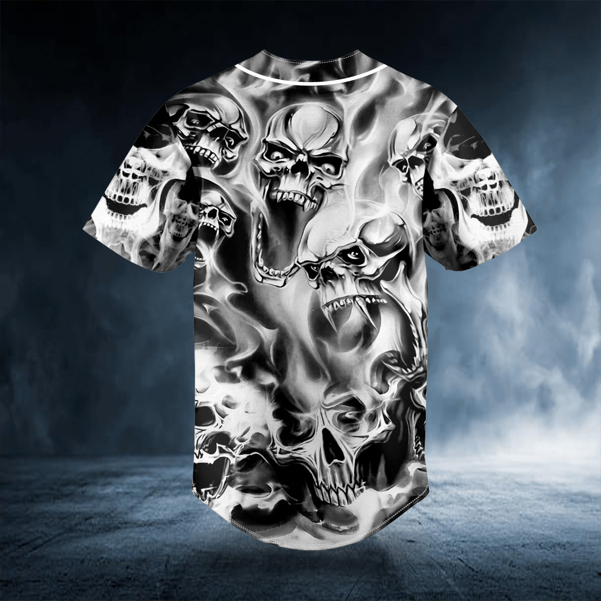 liquid smoke skull custom baseball jersey bsj 892 i0b0y