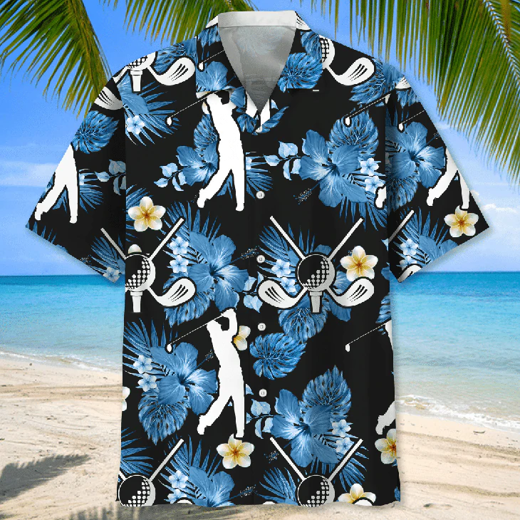 Men and Women’s Hawaiian Shirt with Golf and Nature Design – GH005