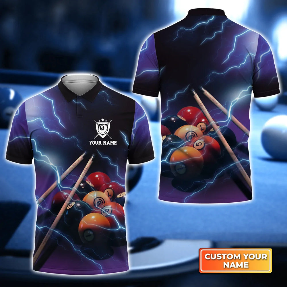 mens billiard shirt with customized name balls ideal gift for billiard team players bip167 zzlpc