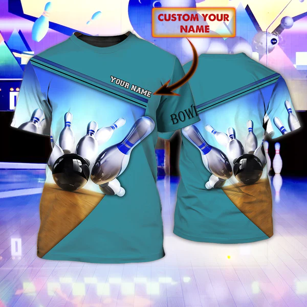 Men’s Custom 3D Full Print Bowling Shirt with Personalized Name: A Unique Custom Bowling Shirt – BT159