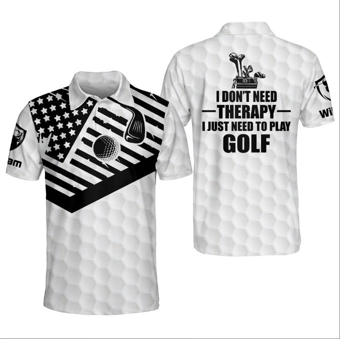 mens golf gift golf player shirt therapy not required just golf polo shirt gp346 qpfdf