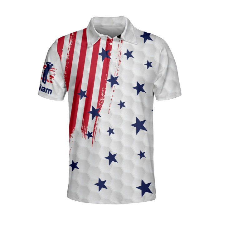 mens personalized golf polo shirt with american flag design gp390 sr9cd