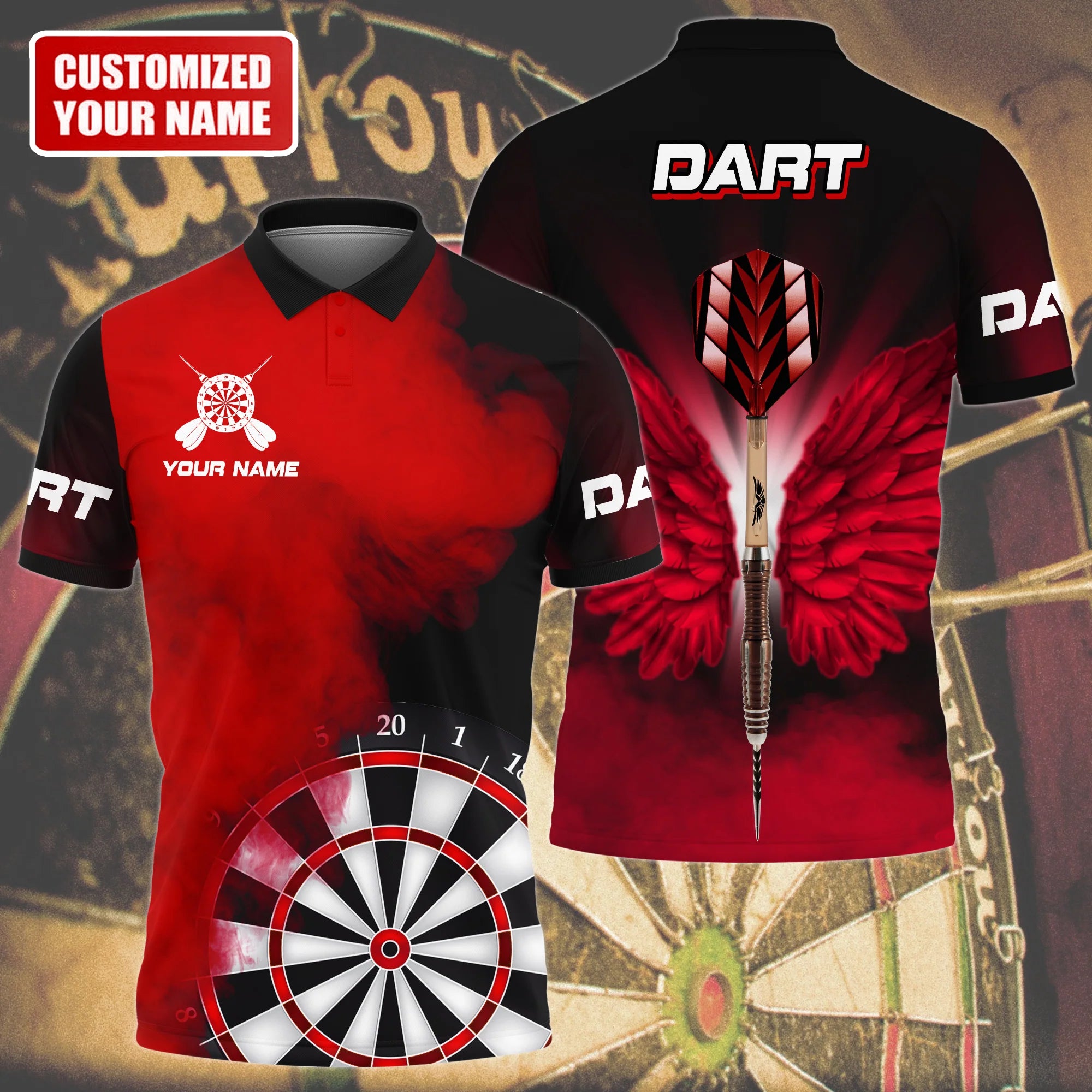 Personalized Dart 3D Shirt For Men, Dart Team, Birthday Gift For Dart Lover – DT048