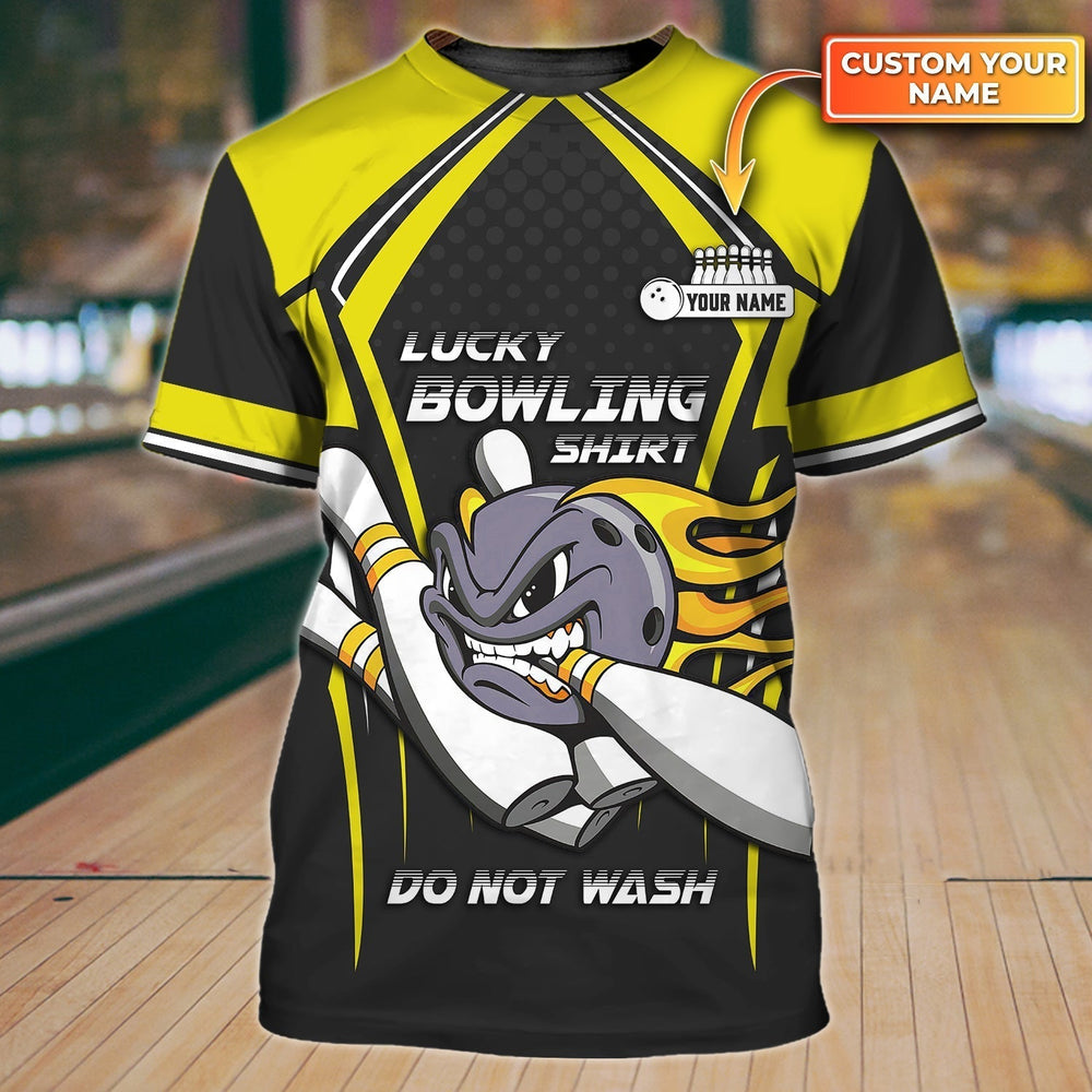 Personalized 3D T-Shirt with Lucky Bowling Name for Men and Women, Perfect for Bowling Team Players – BT144