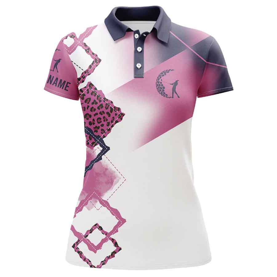 Personalized Multi-Colored Golf Polo Shirts with 3D Custom Names for Women: Perfect Golf Gifts for Women – GP462
