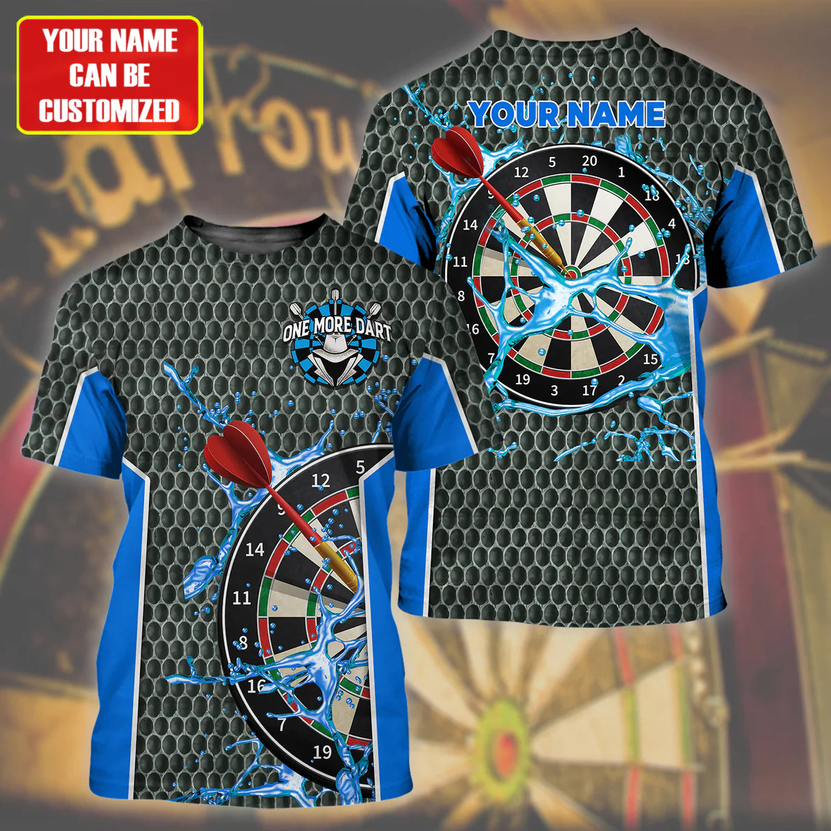 personalized name teal darts water all over printed unisex shirt dt047 ksx5v