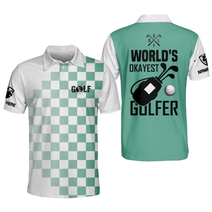 Personalized Golf Polo Shirt for Men with the Slogan “Your Goal is My Aim” – Perfect for Golf Players – GP382