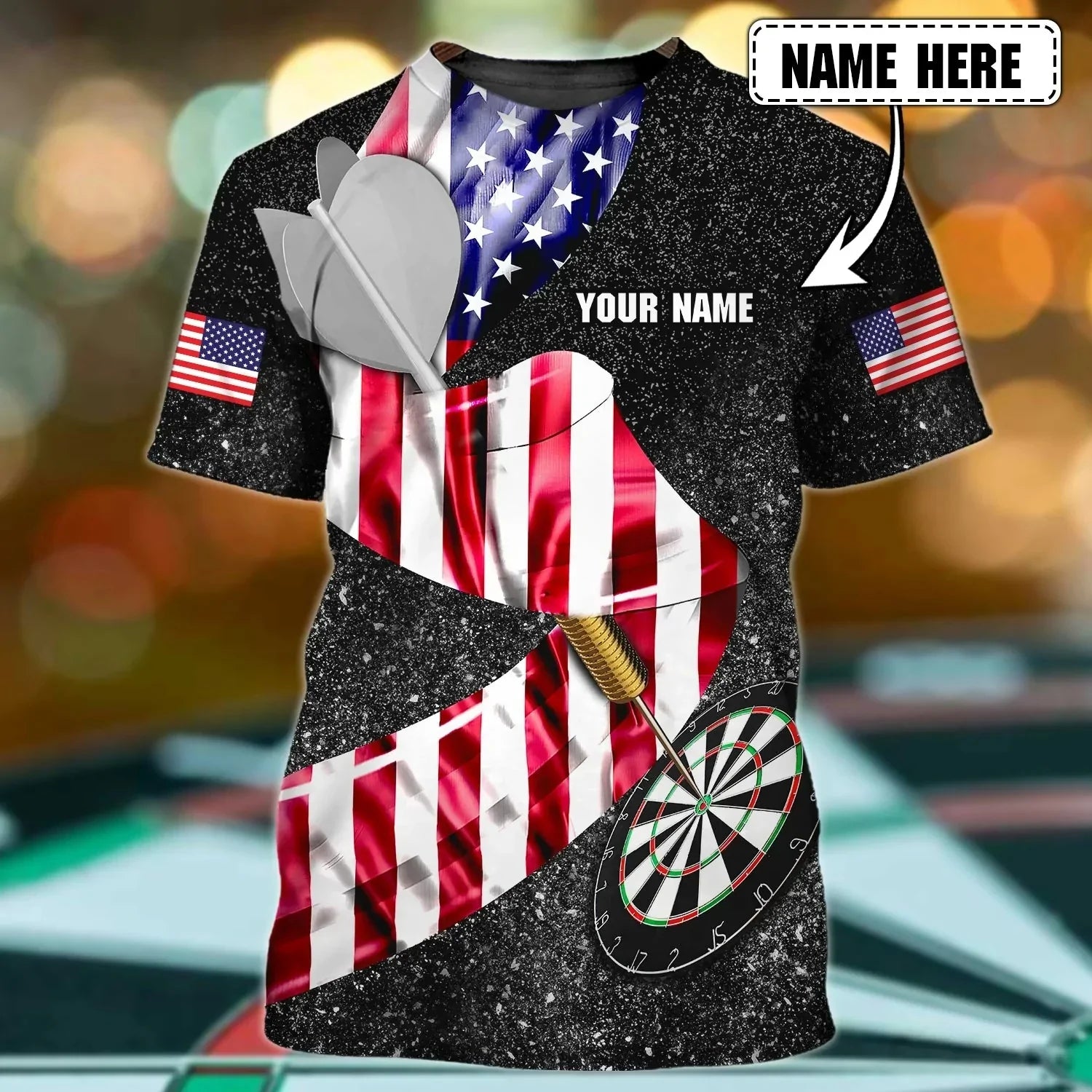personalized us dart player shirt american flag pattern dart shirt team uniform dt089 a0hfd