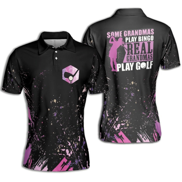 Short Sleeve Woman Polo Shirt for Golf Therapy with Golf God Savior Design – GP459