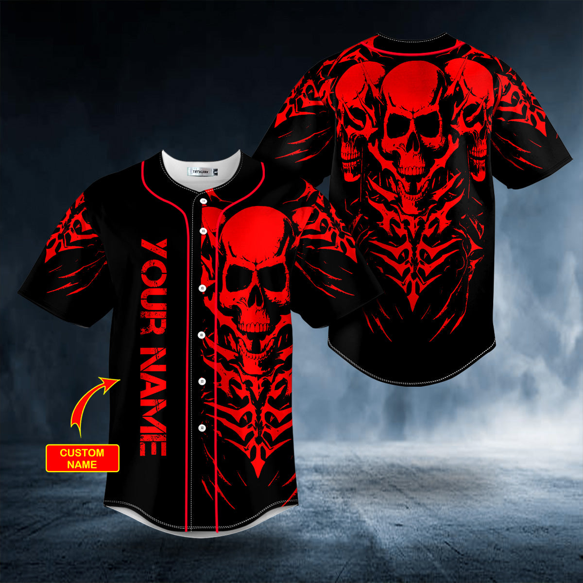 Grim Reaper Ghost Rider of Hell Custom Baseball Jersey | BSJ-871