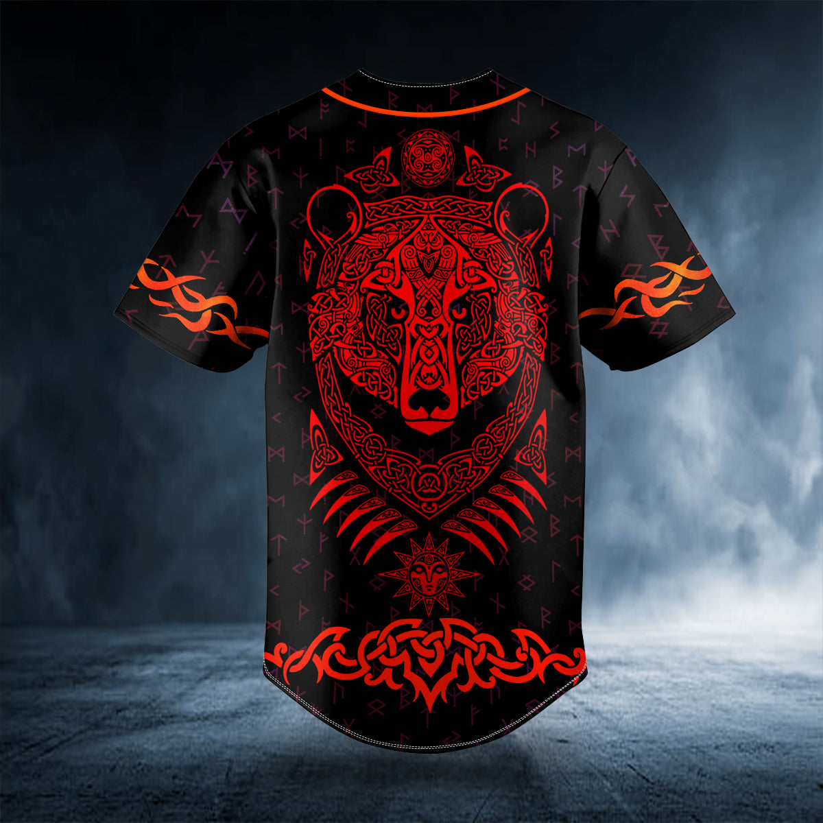 red bear viking tattoo custom baseball jersey bsj 660 subpt