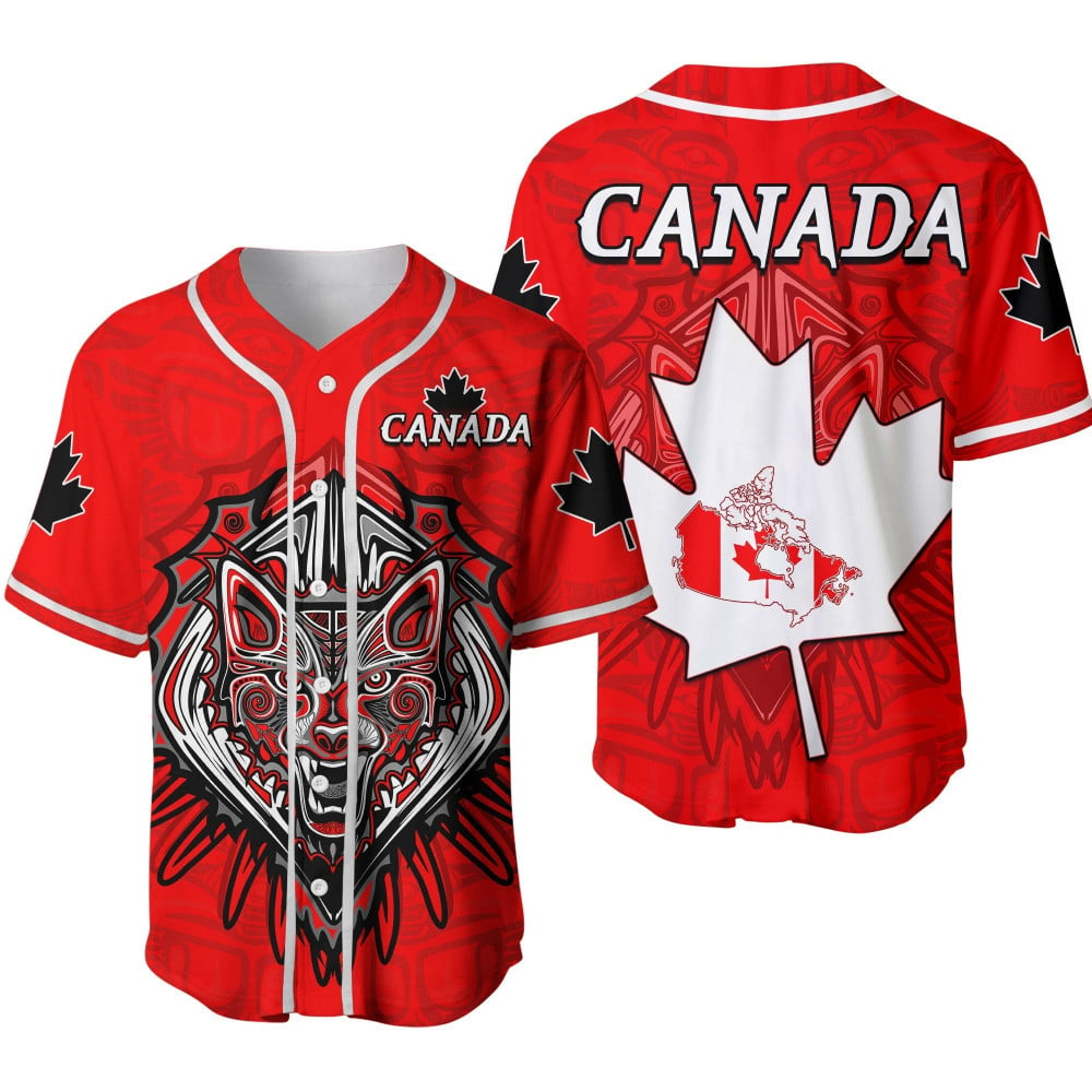 red haida wolf canada maple leaf baseball jersey a stylish choice for sports fansbsj 435 helzu