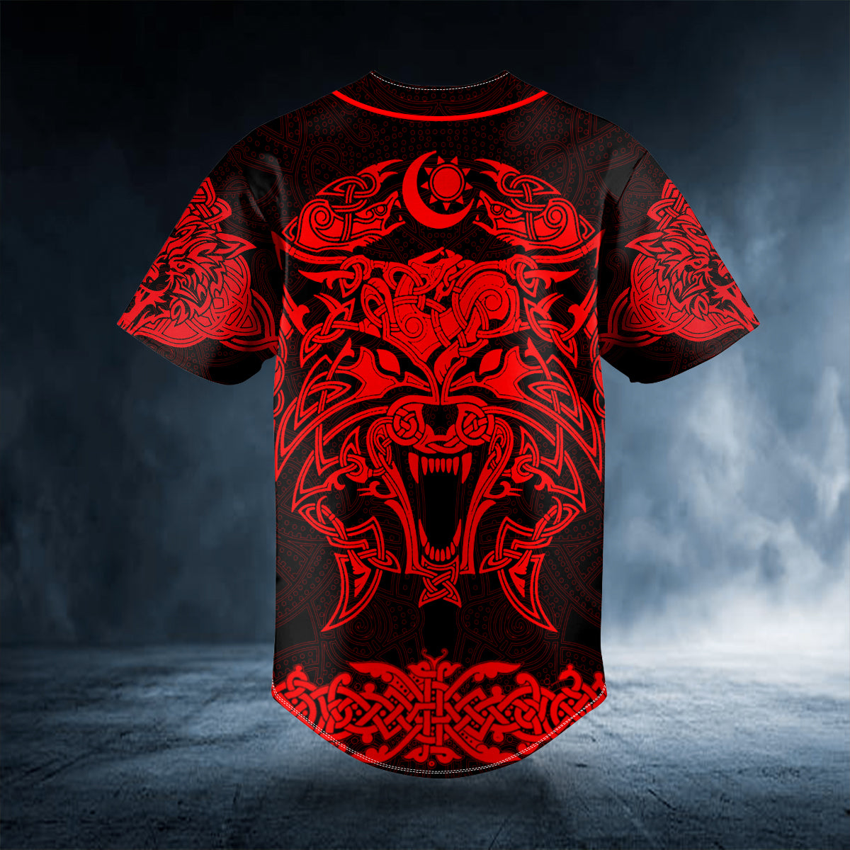 red wolf power viking tattoo custom baseball jersey bsj 1076 t63yd