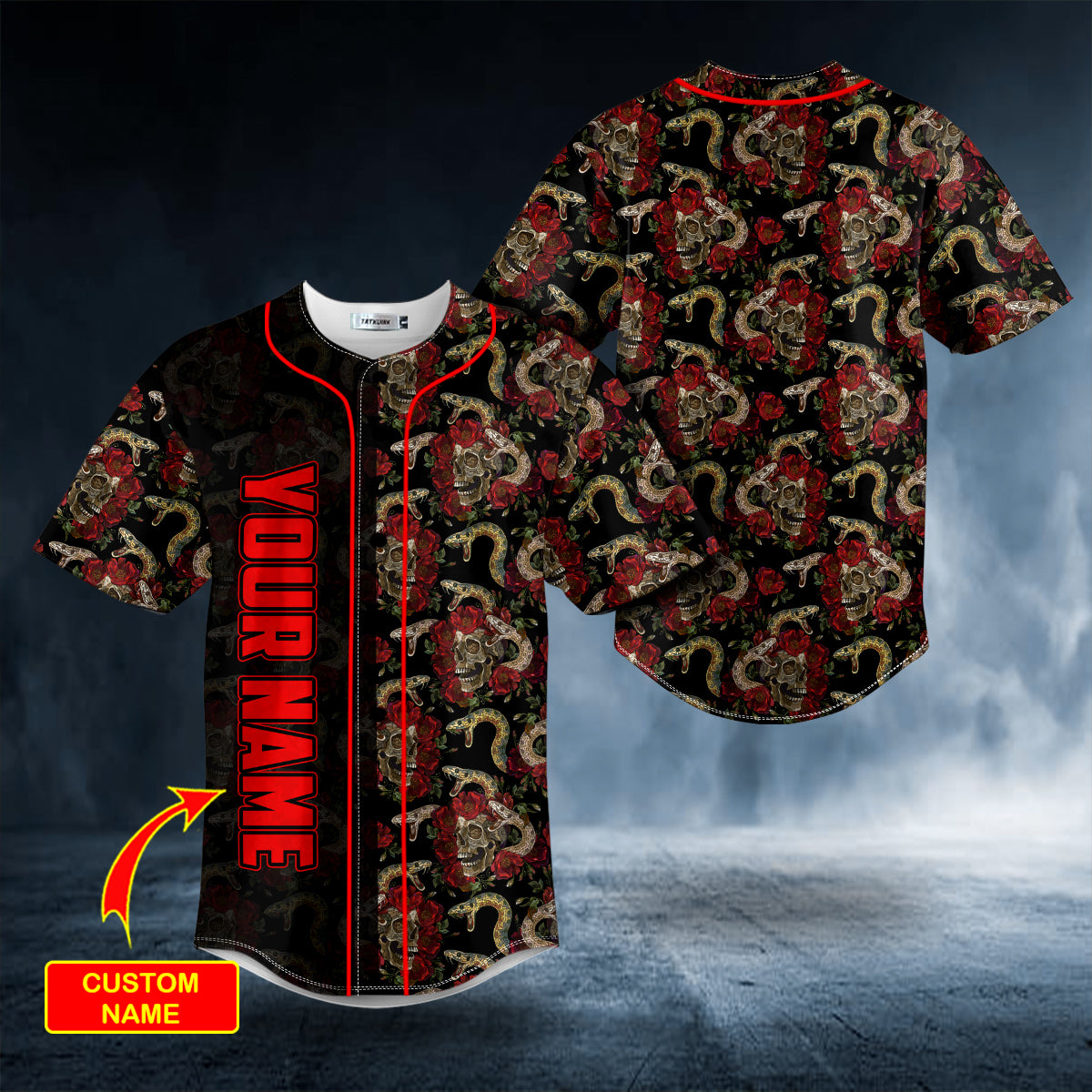Dragon Grim Reaper Skull Custom Baseball Jersey | BSJ-1002
