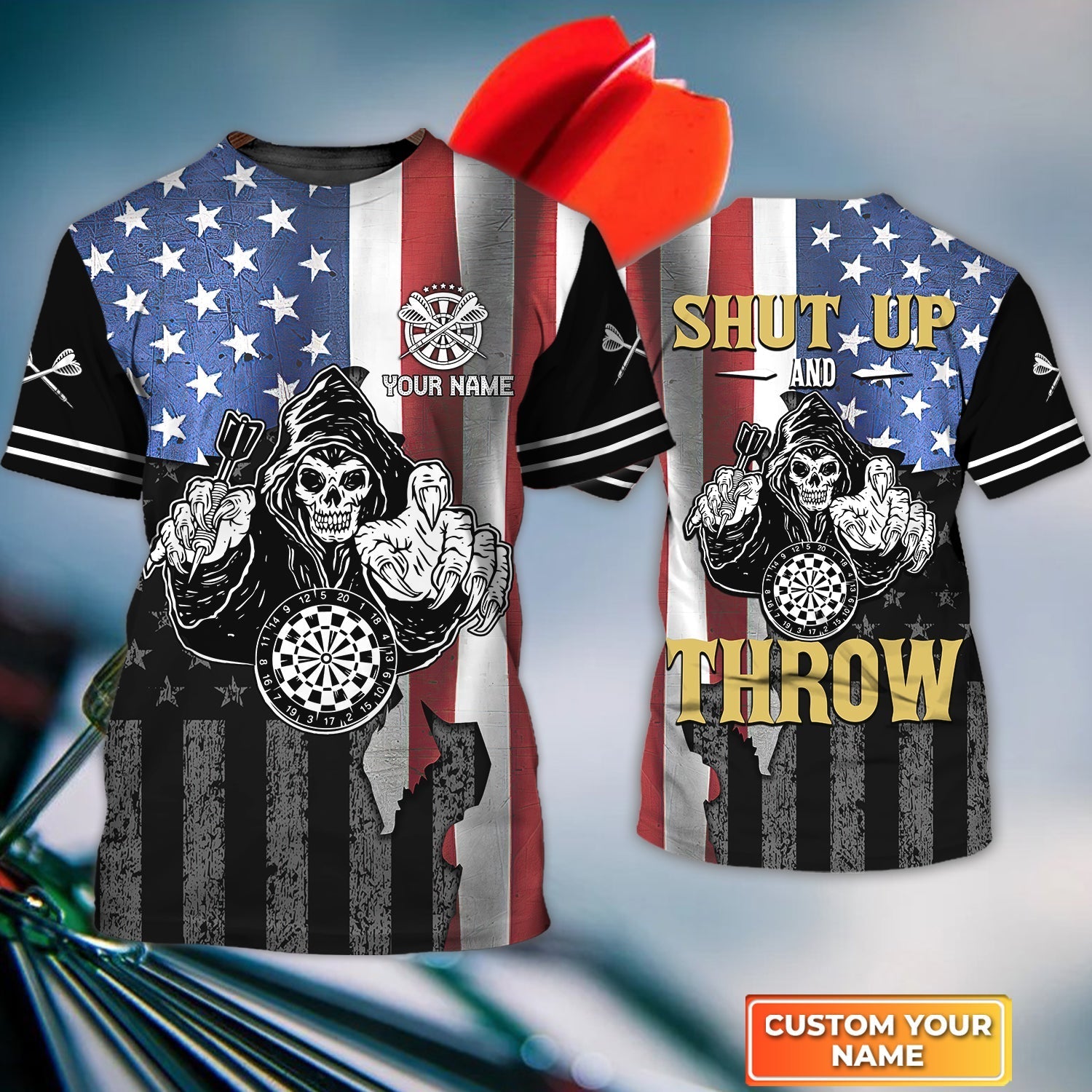 Put Me Down For 100 Personalized Name 3D Tshirt, gift For Darts Player – DT112