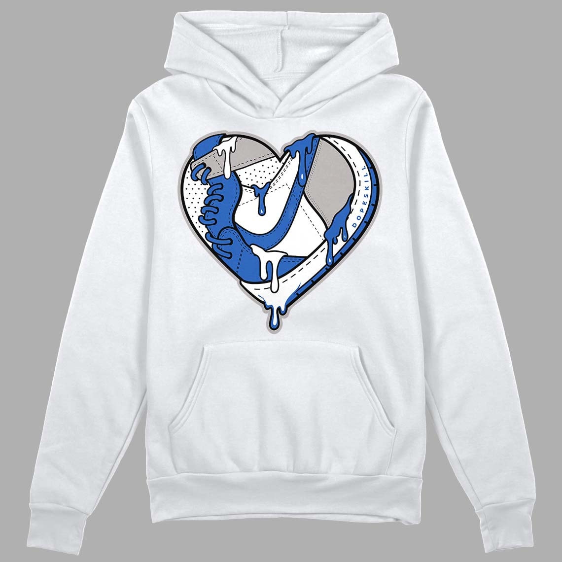 True Blue 1s l Unisex Hoodie Heart Jordan 1 Graphic